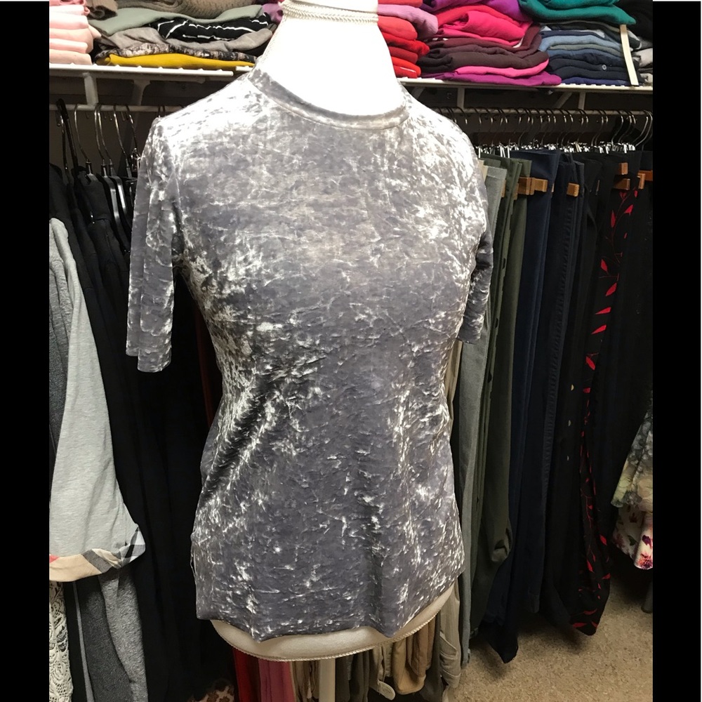 Crushed velvet tee
